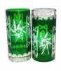 Emerald crystal water glasses 320ml Olive Mill