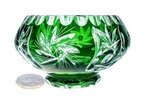Emerald crystal fruitcake on foot 16 cm Olive Mill