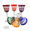 Coloured crystal wine glasses 280 ml Crate Olive