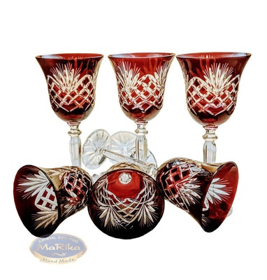 Ruby crystal wine glasses 280 ml Pineapple