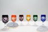 Coloured crystal vodka glasses 25ml
