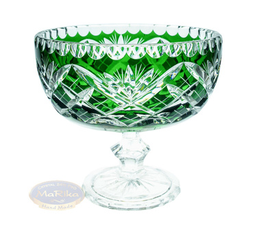 Emerald crystal pineapple bowl 16 cm