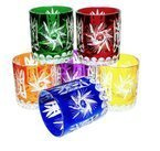 Colour crystal glasses for whisky 280ml