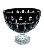 Black crystal bowl on the leg