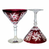 Ruby crystal martini glasses 110ml Olive Mill