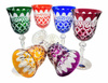 Coloured crystal wine glasses 220ml Crate Olive
