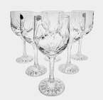 Crystal wine glasses 240 ml 6 pcs Frozen Leaf