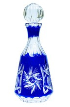 Cobalt crystal glass carafe for Vodka Młynek Olive 500 ml