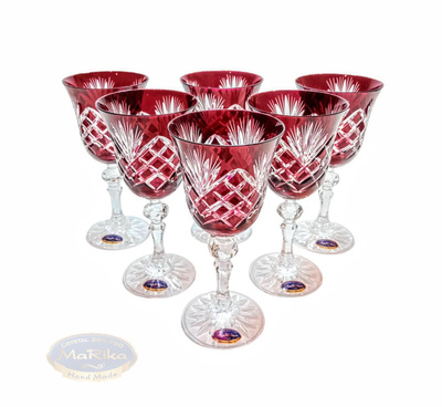 Ruby crystal wine glasses 170 ml Pineapple