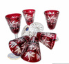 Ruby crystal vodka glasses 40 ml Olive Mill