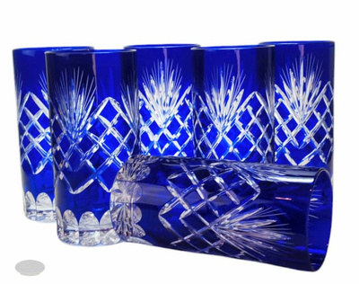 Cobalt crystal water and drink glasses 320 ml Pineapple