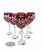 Ruby crystal wine glasses 280ml Crate Olive