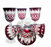 Ruby crystal wine glasses 220 ml Olive grate