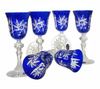 Cobalt crystal liqueur glasses 60 ml Olive Mill
