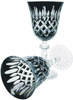 Black crystal wine glasses 170ml