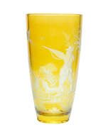 Bursztynowy grawerowany wazon Myśliwski