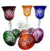 Coloured crystal wine glasses 280 ml Pineapple