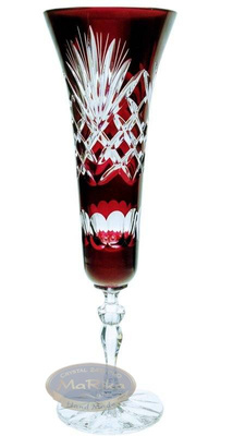 Ruby crystal champagne glasses 170 ml Pineapple