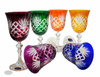 Coloured crystal wine glasses 220 ml Pineapple