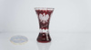 Rubinowy kryształowy wazon X z Orłem 10 cm