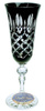 Black crystal champagne glasses 150ml Crate Olive