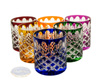 Coloured crystal whisky glasses 280 ml Crate Olive