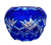 Kobaltowy kryształowy  świecznik 8 cm Ananas