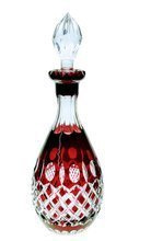 Ruby crystal wine carafe 700 ml Olive lattice