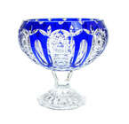 Cobalt crystal legged bowl 25cm Praha