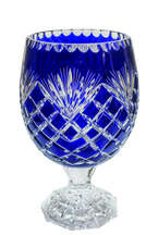 Cobalt crystal legged vase Pineapple 30 cm Pineapple
