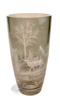 Steel engraved Hunting vase 20 cm