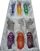 Coloured crystal champagne glasses 170ml Pineapple