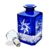 Cobalt crystal whiskey decanter Grinder Olive
