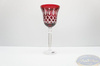 Ruby crystal wine glasses 280 ml Olive lattice