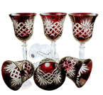 Ruby crystal wine glasses 280 ml Pineapple