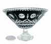 Black crystal legged bowl 35 cm Crate Olive