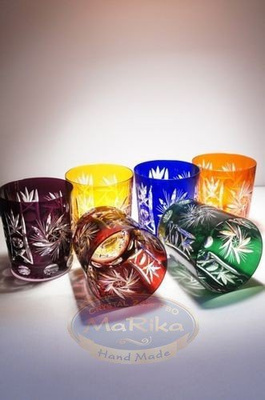 Colour crystal glasses for whisky 280ml