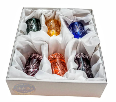 Kolorowe kryształowe kieliszki do wódki 30ml