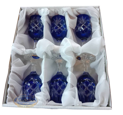 Cobalt crystal vodka glasses 25ml Pineapple