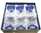 Cobalt crystal martini glasses 170ml French