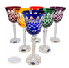 Coloured crystal wine glasses 280 ml Crate Olive