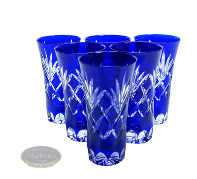 UZO cobalt crystal glasses 75 ml pineapple