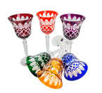 Coloured crystal wine glasses 280 ml Crate Olive