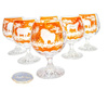 Crystal cognac glasses with engraved safari motif 250ml