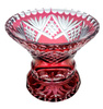Rubinowy kryształowy  wazon 16 cm Ananas