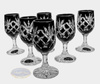 Black crystal vodka glasses 30 ml pineapple