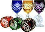 Colour crystal liqueur glasses 45ml