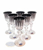 Black crystal liqueur glasses 60 ml Line