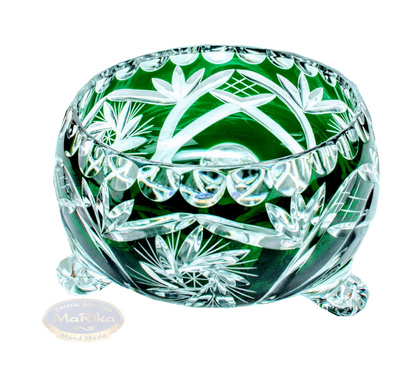 Emerald crystal fruit bowl 16 cm Grinder Olive
