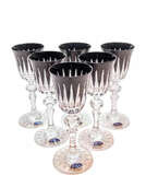 Black crystal liqueur glasses 60 ml Line